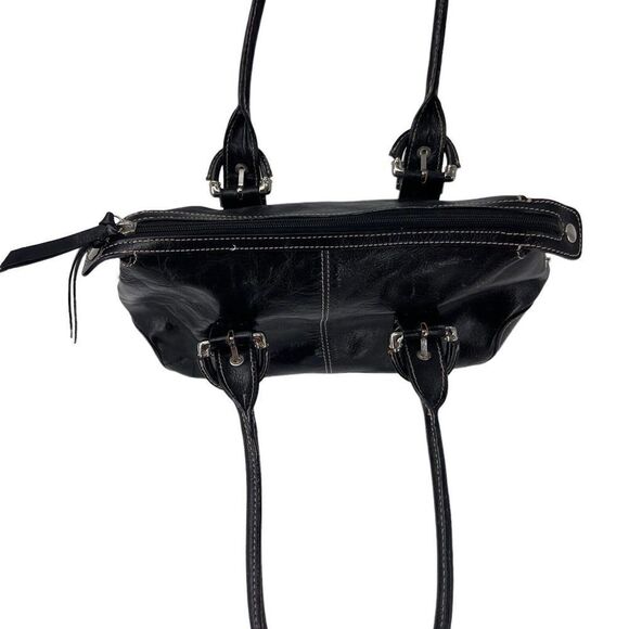 Etienne Aigner Handbag Black Leather Shoulder Bag Purse Zip Closure Classic Bag - Picture 12 of 12